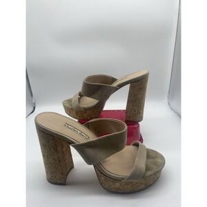 Charles David Women Jinx Platform Heel‎ Slide Sandals Suede 8M